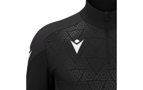 KOP - ANDUIN 1/4 ZIP TOP BLK/DGRY